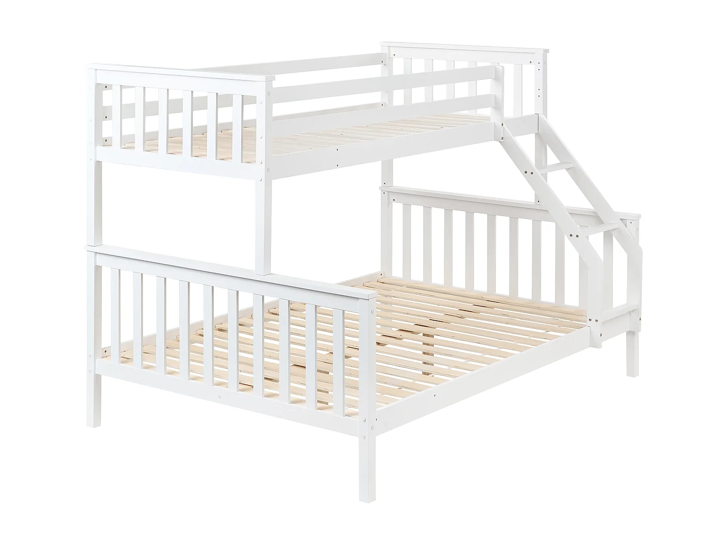 Lit superposé Bois de pin BIERNE 90/140 x 200 cm Blanc