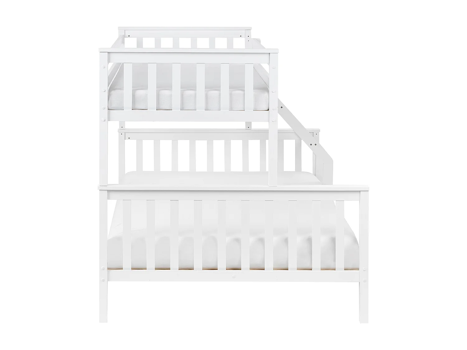 Lit superposé Bois de pin BIERNE 90/140 x 200 cm Blanc