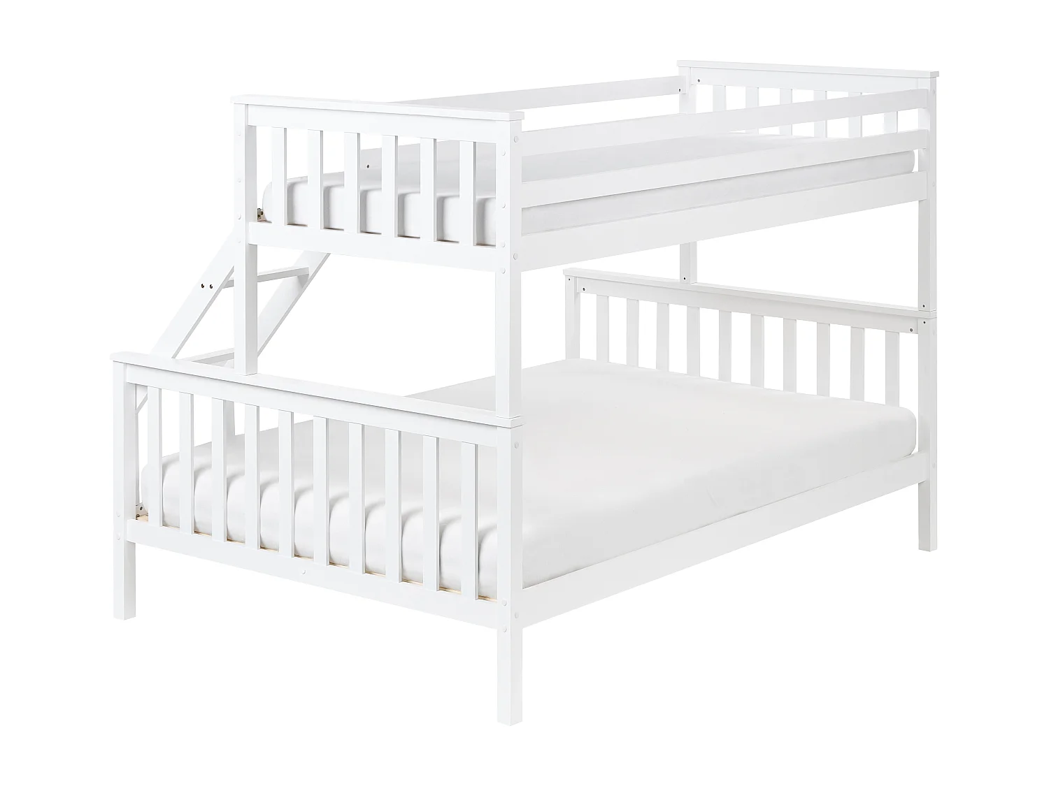 Lit superposé Bois de pin BIERNE 90/140 x 200 cm Blanc