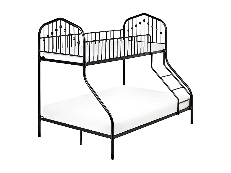 Letto a castello Metallo CHAMONIX 90/140 x 200 cm Nero