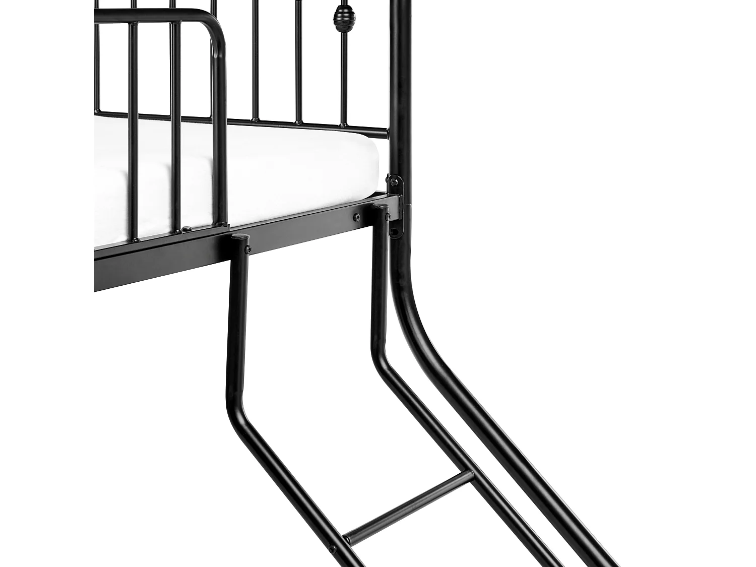 Hochbett Metall CHAMONIX 90/140 x 200 cm Schwarz