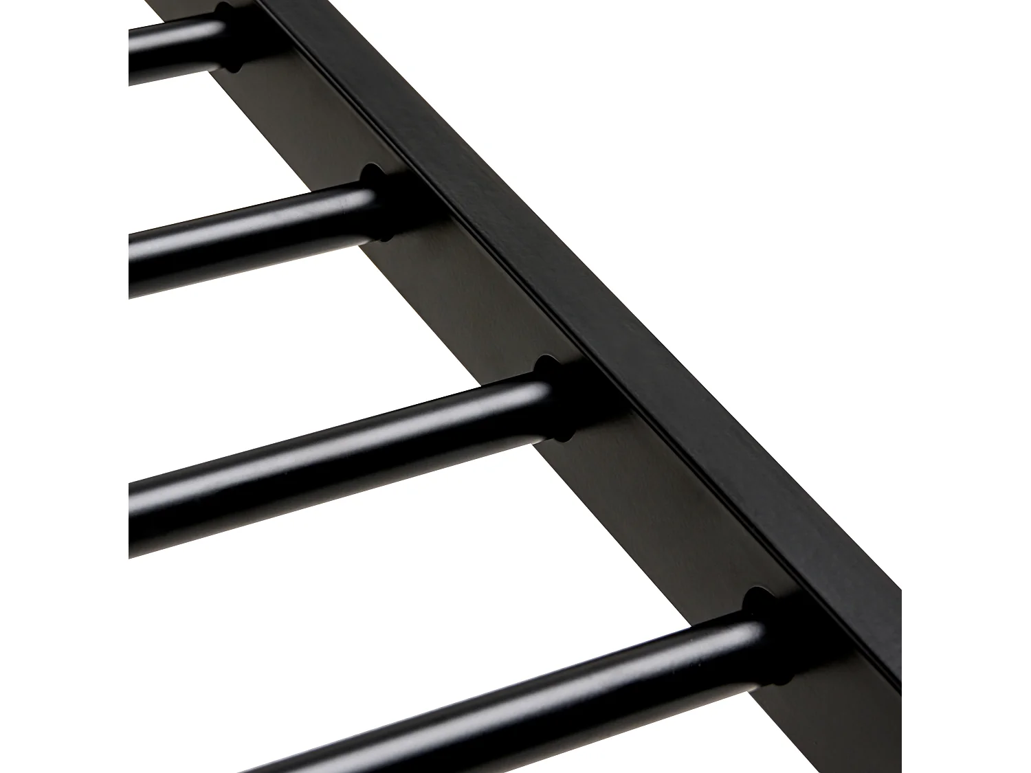 Hochbett Metall CHAMONIX 90/140 x 200 cm Schwarz