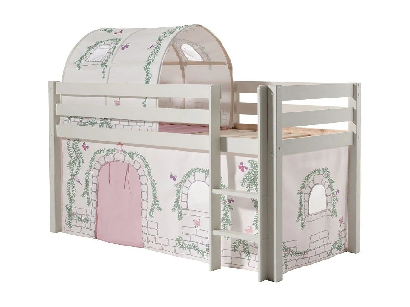 Pack - Lit Enfant, Tente & Tunnel "Pino Birdy" Blanc