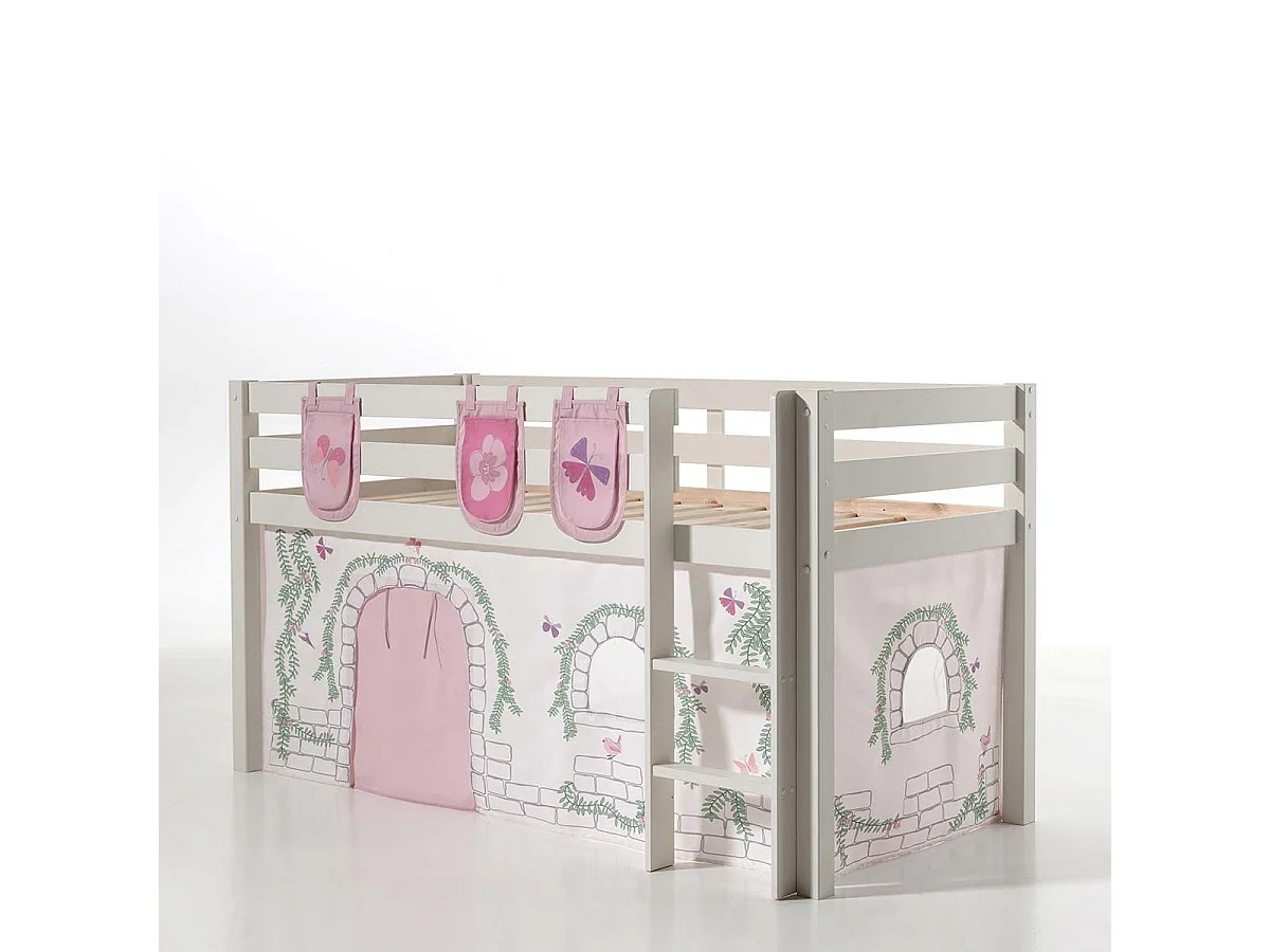 Pack - Lit Enfant, Tente & 3 Pochettes "Pino Birdy" Blanc