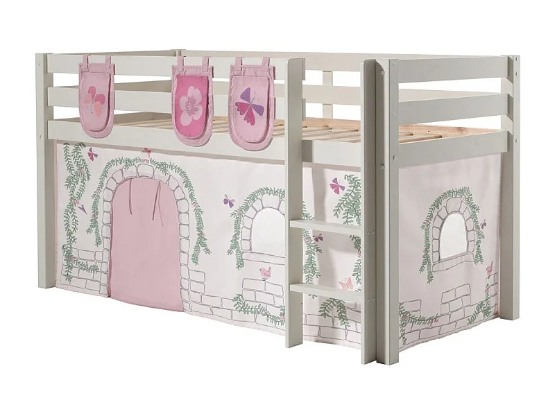 Pack - Lit Enfant, Tente & 3 Pochettes "Pino Birdy" Blanc
