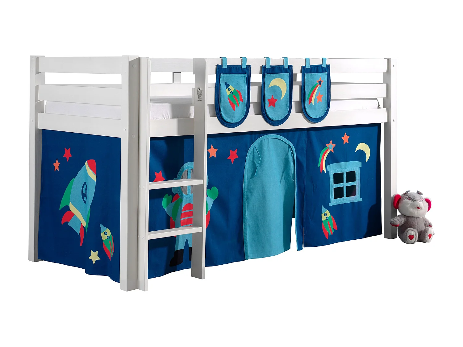 Pack - Lit Enfant, Tente & 3 Pochettes "Pino Astronaute II" Blanc