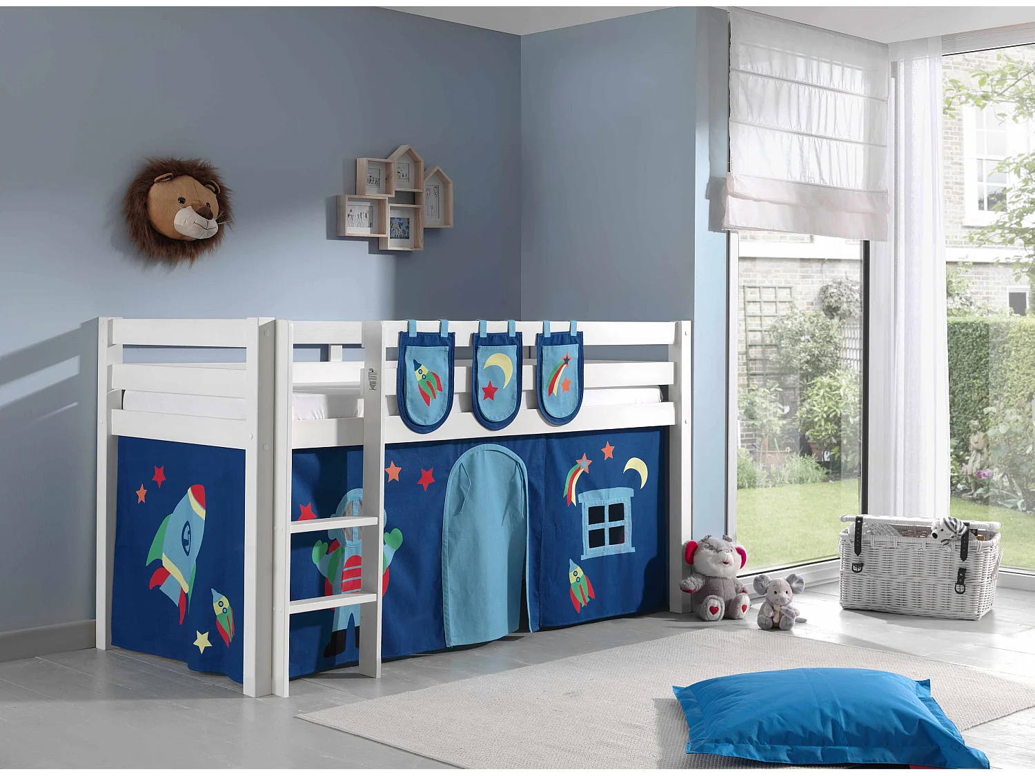 Pack - Lit Enfant, Tente & 3 Pochettes "Pino Astronaute II" Blanc