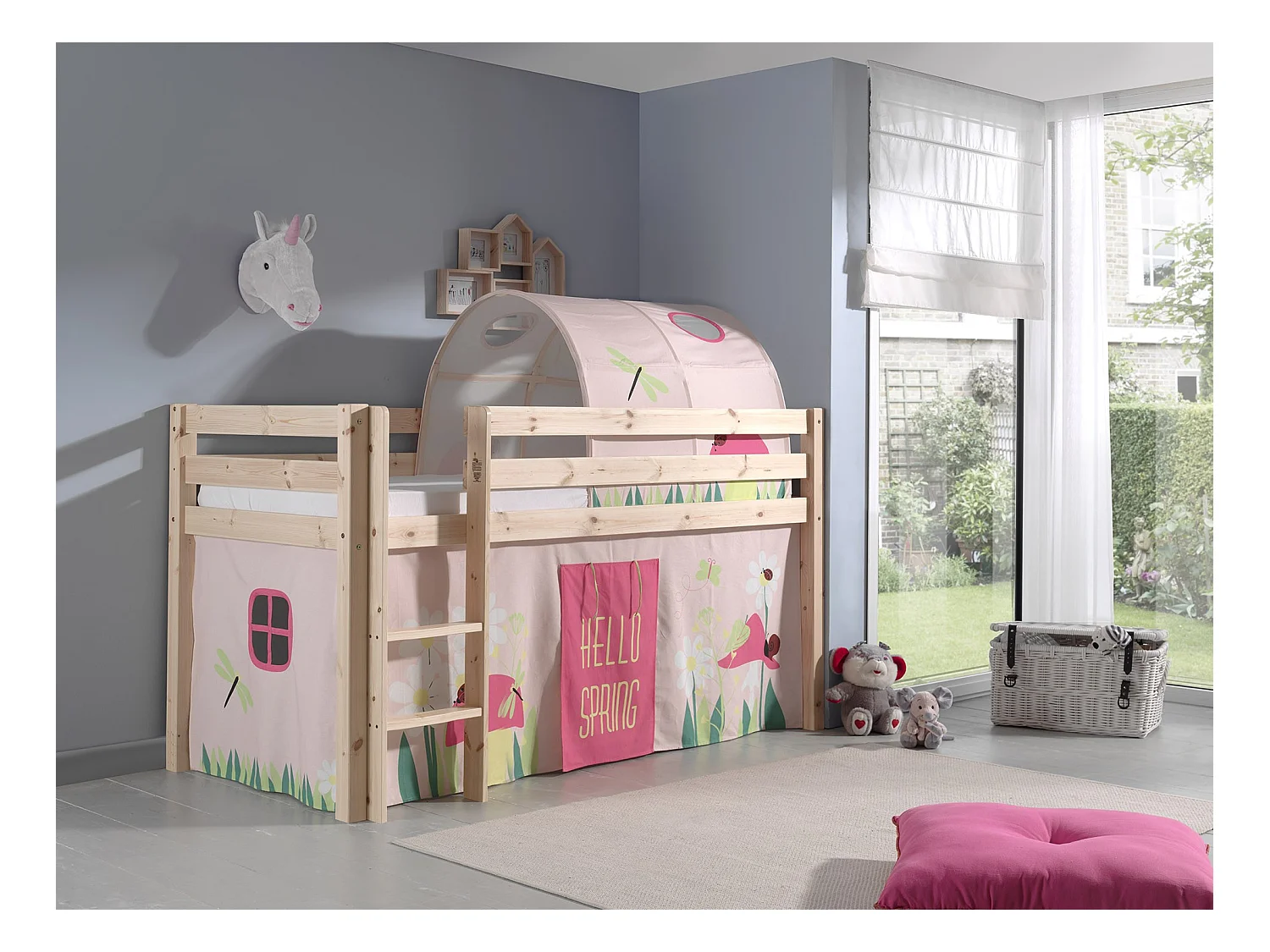 Pack - Lit Enfant, Tente & Tunnel "Pino Spring" Naturel
