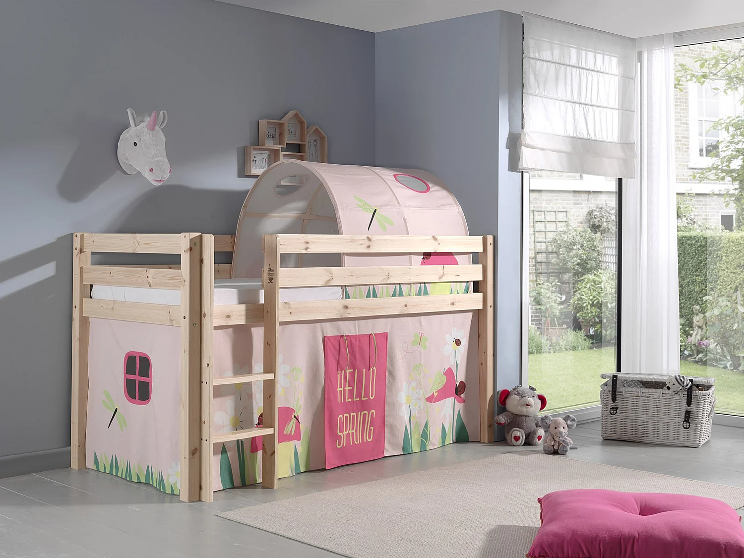 Pack - Lit Enfant, Tente & Tunnel "Pino Spring" Naturel