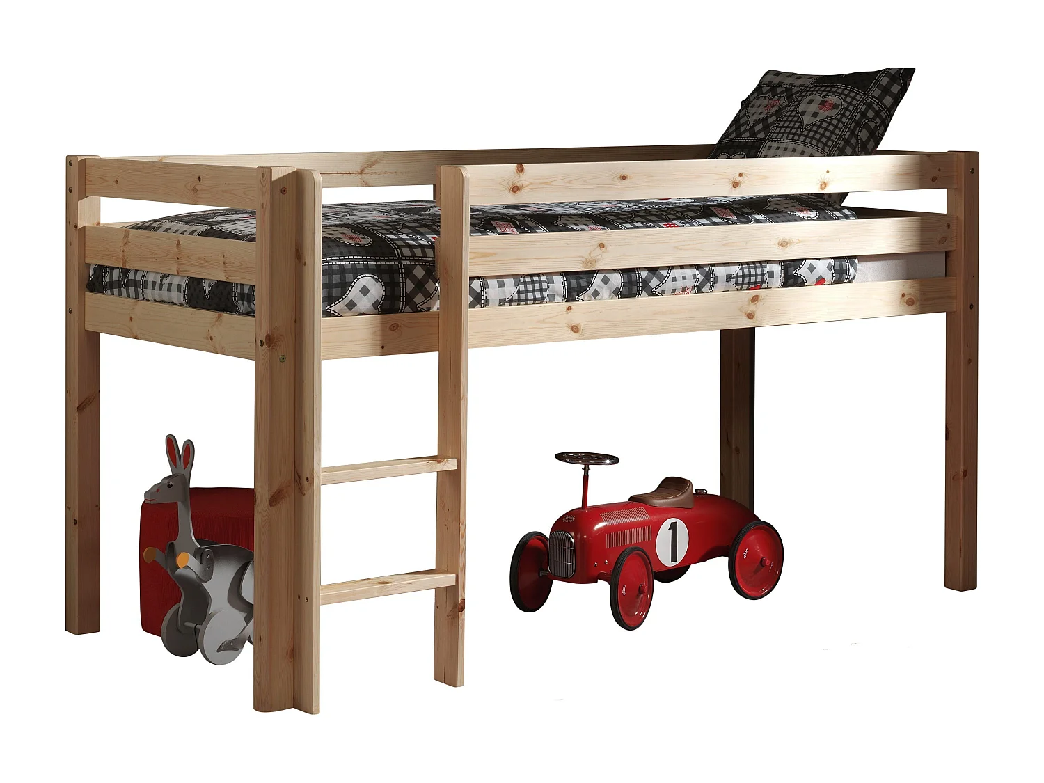 Pack - Lit Enfant, Tente & Tunnel "Pino Birdy" Naturel