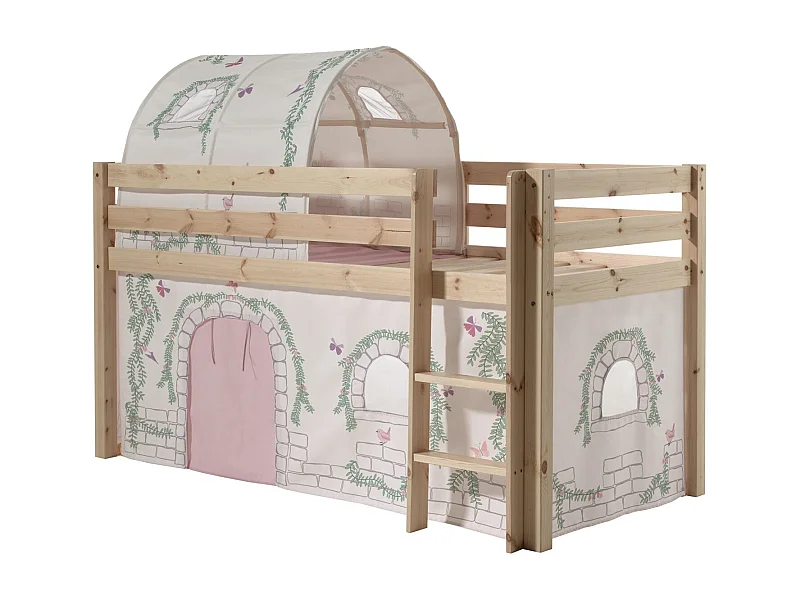 Pack - Lit Enfant, Tente & Tunnel "Pino Birdy" Naturel