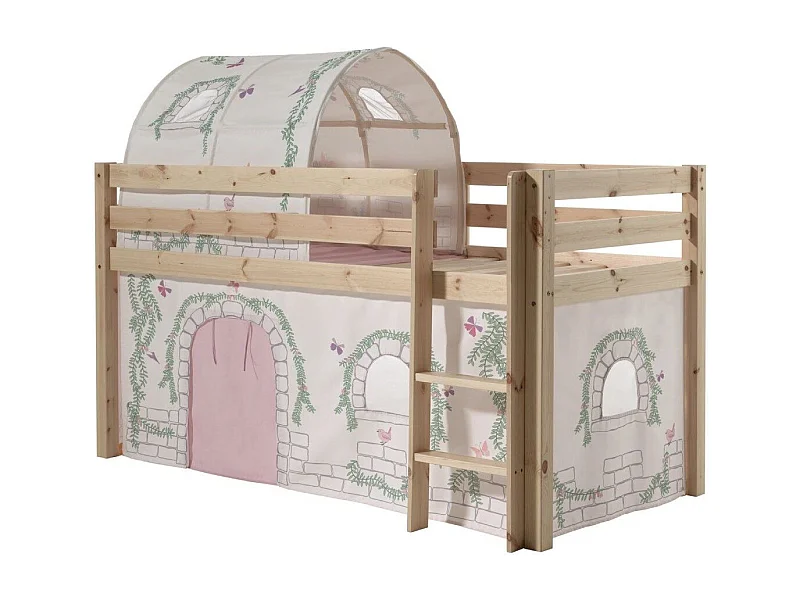 Pack - Lit Enfant, Tente & Tunnel "Pino Birdy" Naturel