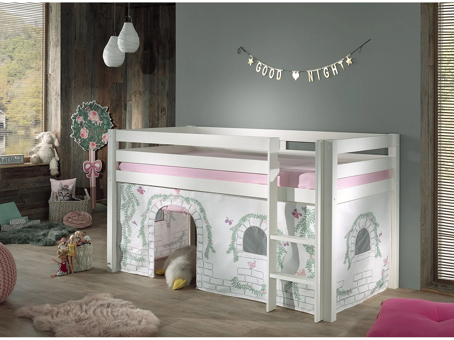 Pack - Lit Enfant & Tente "Pino Birdy" Blanc