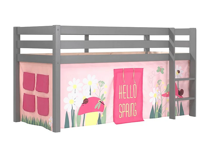 Lit Enfant "Pino Spring" Gris