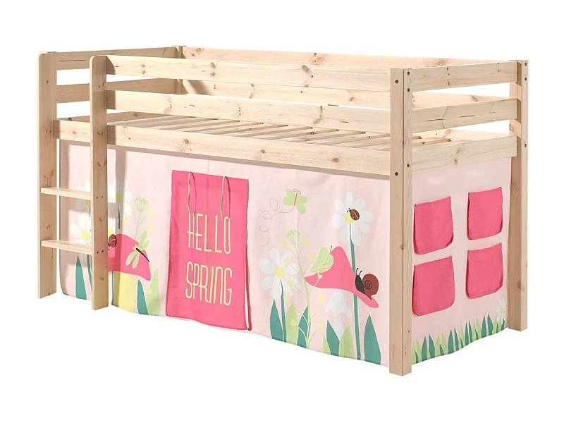 Lit Enfant "Pino Spring" 90x200cm Naturel