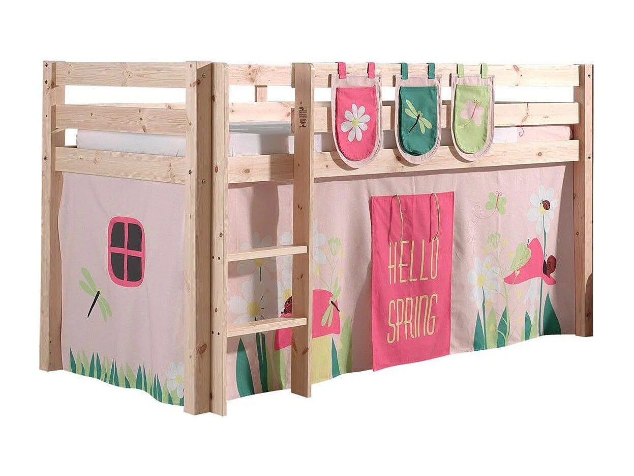 Pack - Lit Enfant, Tente & 3 Pochettes "Pino Spring" Naturel