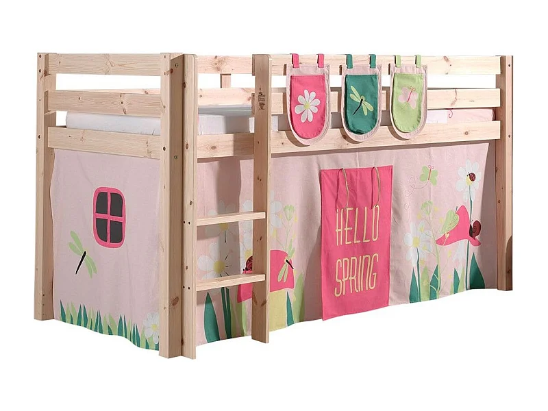 Pack - Lit Enfant, Tente & 3 Pochettes "Pino Spring" Naturel