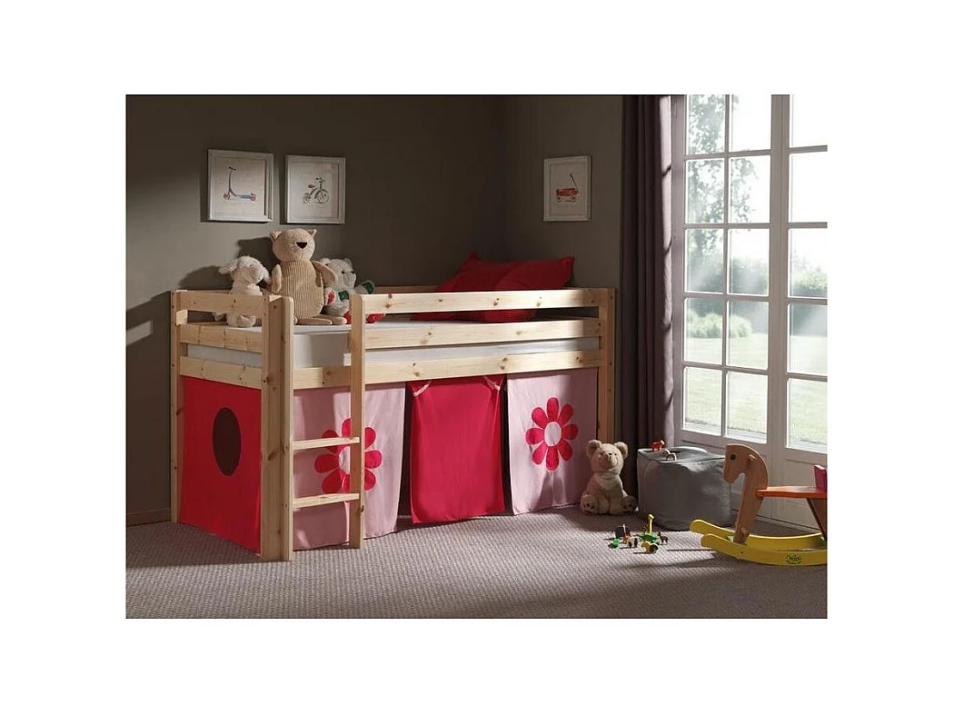 Lit Enfant "Pino Flower" 90x200cm Naturel