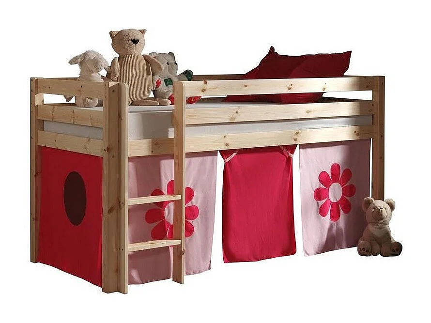 Lit Enfant "Pino Flower" 90x200cm Naturel