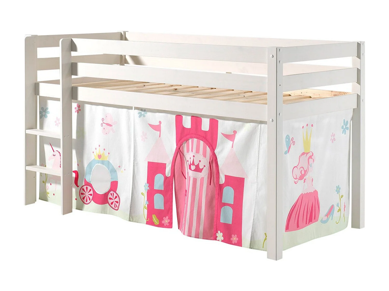 Lit Enfant "Pino Princesse" 90x200cm Blanc