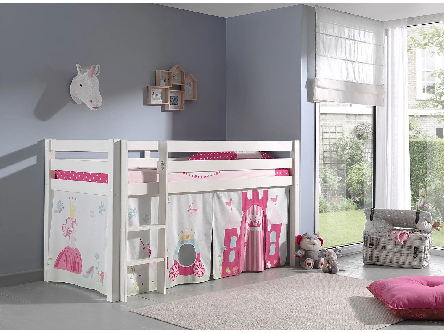 Lit Enfant "Pino Princesse" 90x200cm Blanc