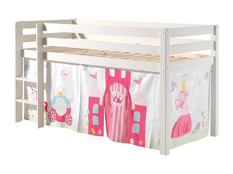 Lit Enfant "Pino Princesse" 90x200cm Blanc