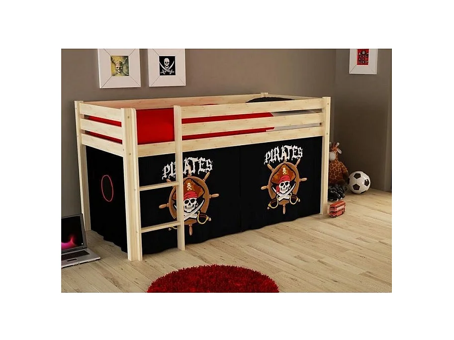 Lit Enfant "Pino Pirates II" 90x200cm Naturel