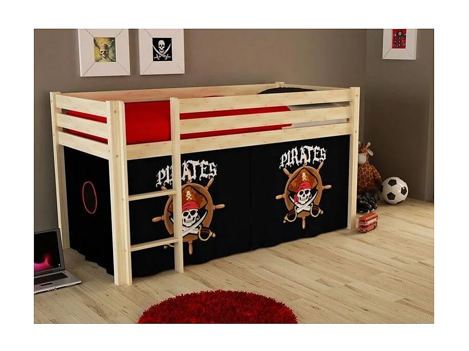 Lit Enfant "Pino Pirates II" 90x200cm Naturel