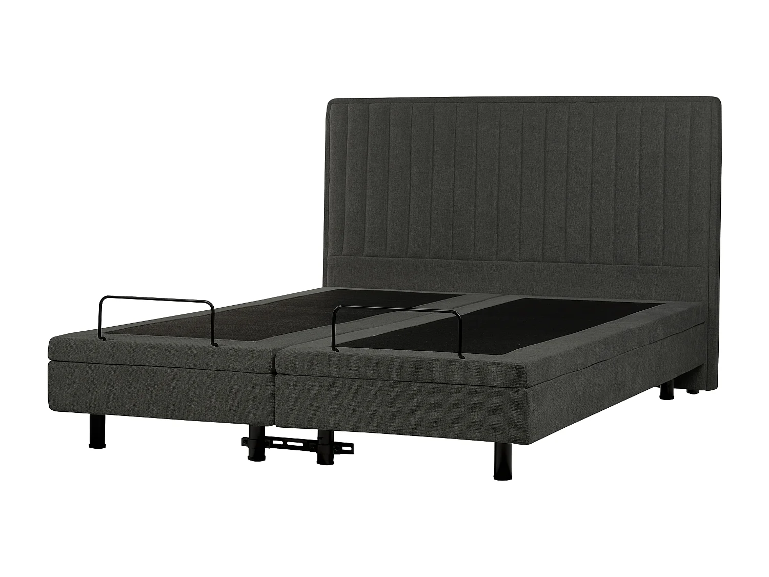 Lit réglable Tissu DUKE II 180 x 200 cm Gris foncé