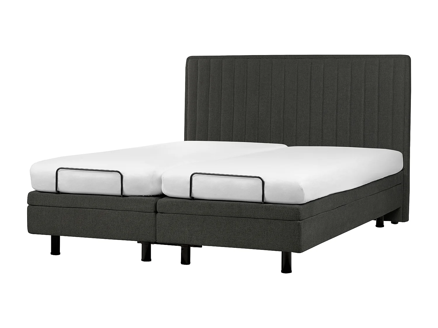 Lit réglable Tissu DUKE II 180 x 200 cm Gris foncé