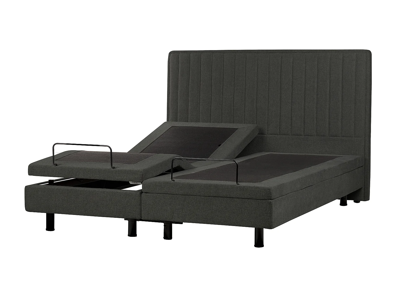 Verstelbaar bed Stof DUKE II 180 x 200 cm Donkergrijs