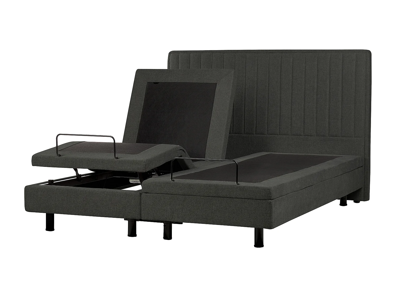 Verstelbaar bed Stof DUKE II 180 x 200 cm Donkergrijs
