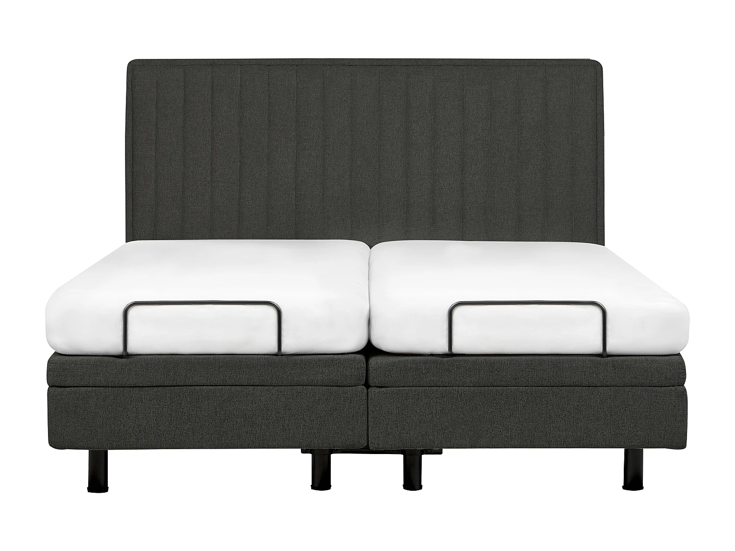 Verstelbaar bed Stof DUKE II 180 x 200 cm Donkergrijs