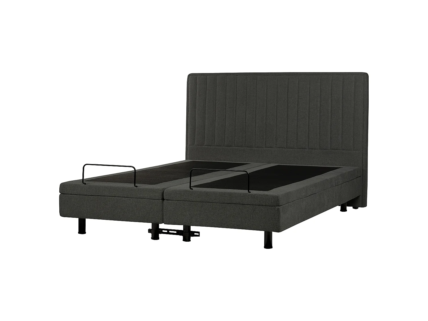 Lit réglable Tissu DUKE II 180 x 200 cm Gris foncé