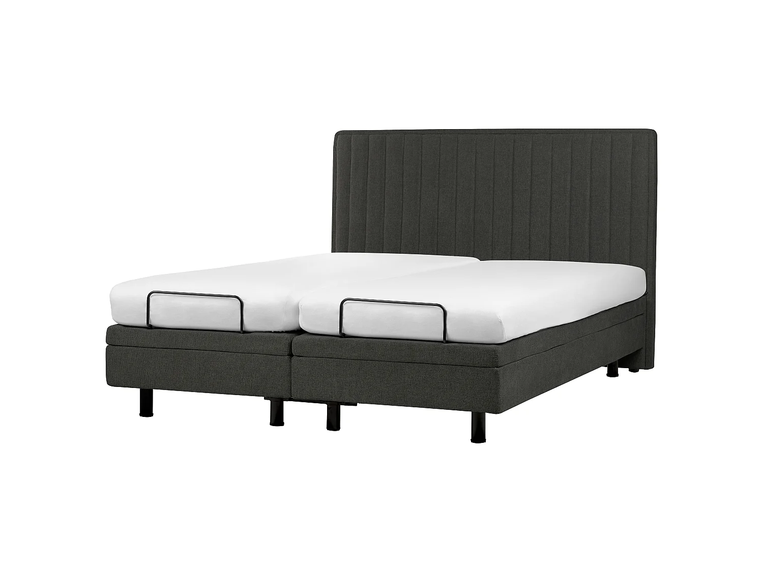 Lit réglable Tissu DUKE II 180 x 200 cm Gris foncé