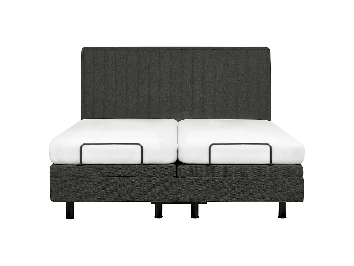 Lit réglable Tissu DUKE II 180 x 200 cm Gris foncé