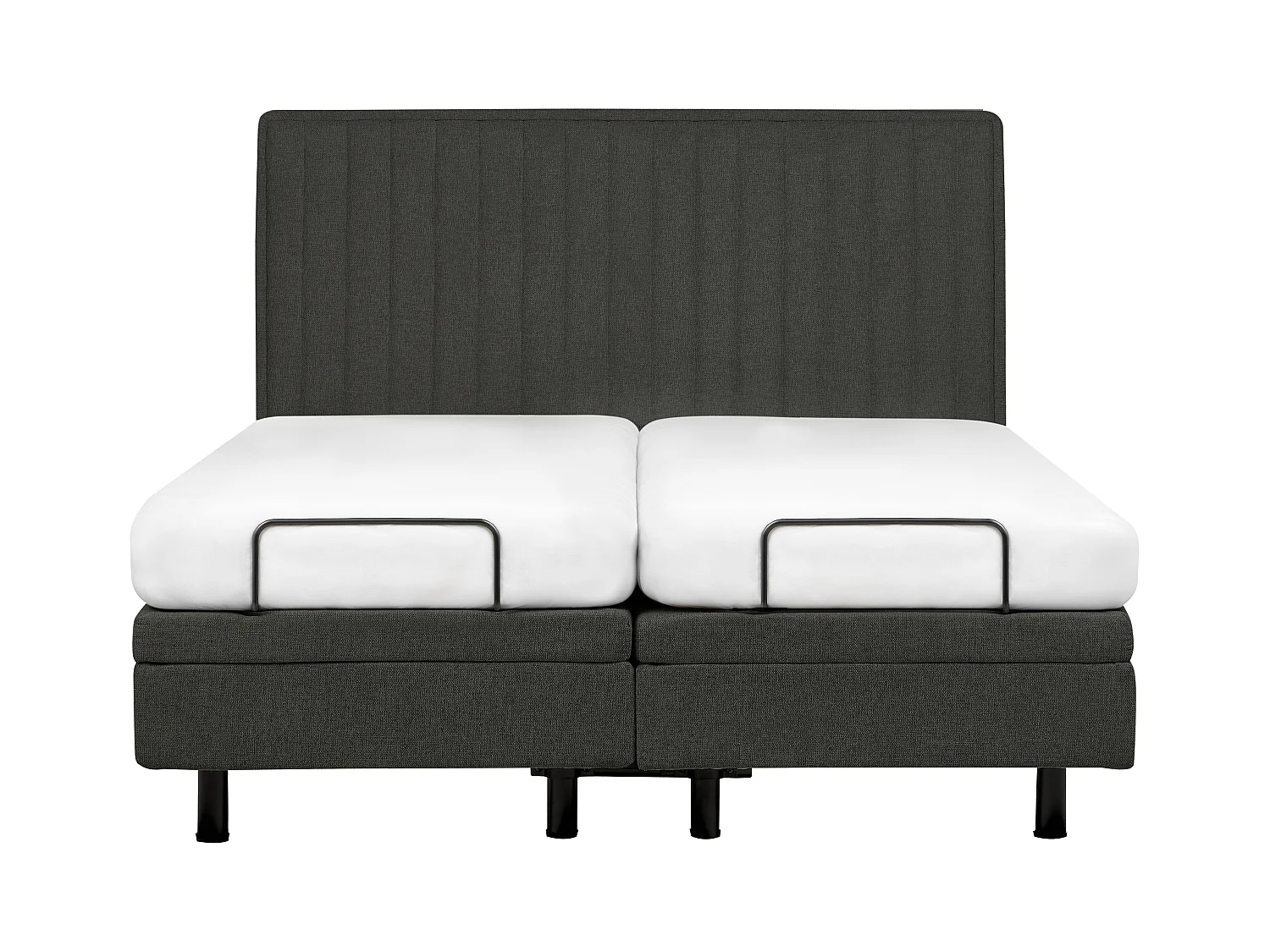 Lit réglable Tissu DUKE II 160 x 200 cm Gris foncé