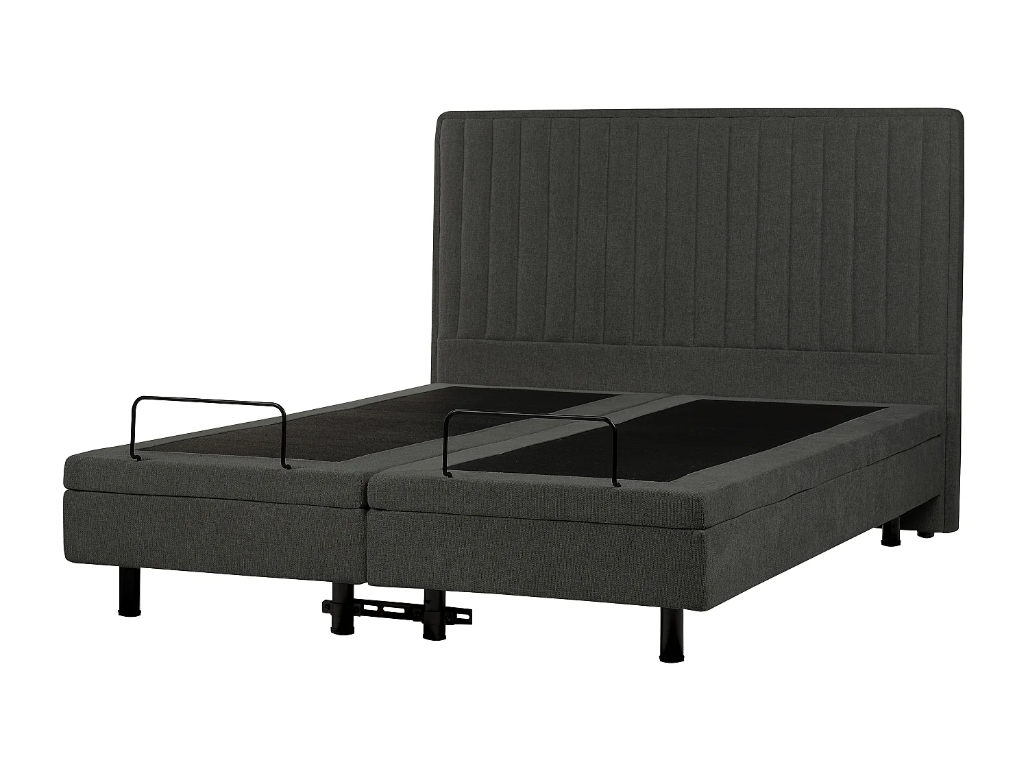 Verstelbaar bed Stof DUKE II 160 x 200 cm Donkergrijs
