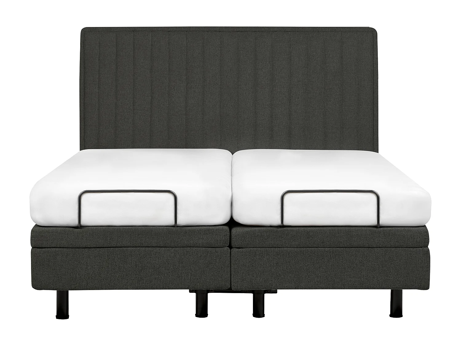 Verstelbaar bed Stof DUKE II 160 x 200 cm Donkergrijs