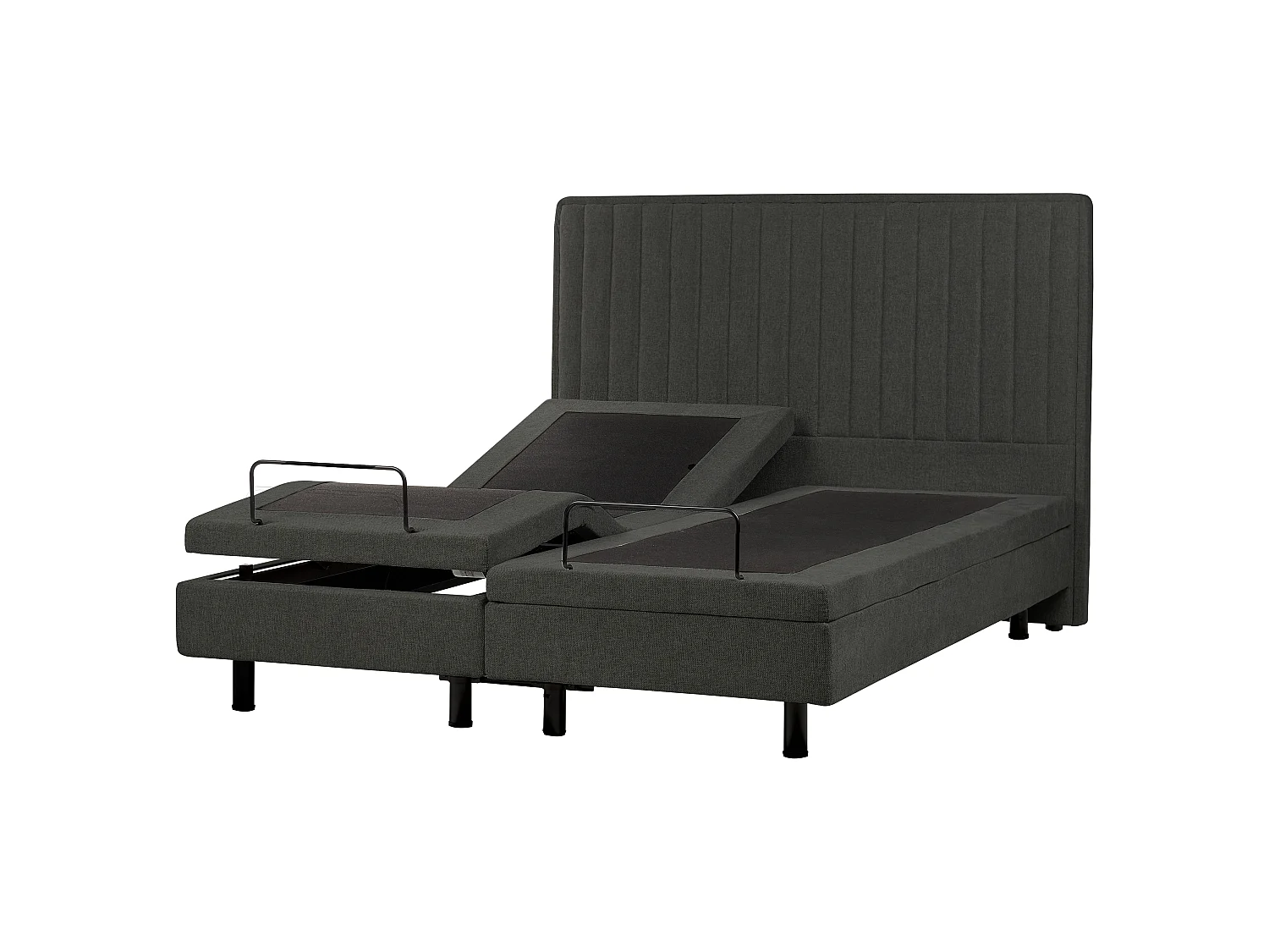 Letto regolabile Tessuto DUKE II 160 x 200 cm Grigio scuro