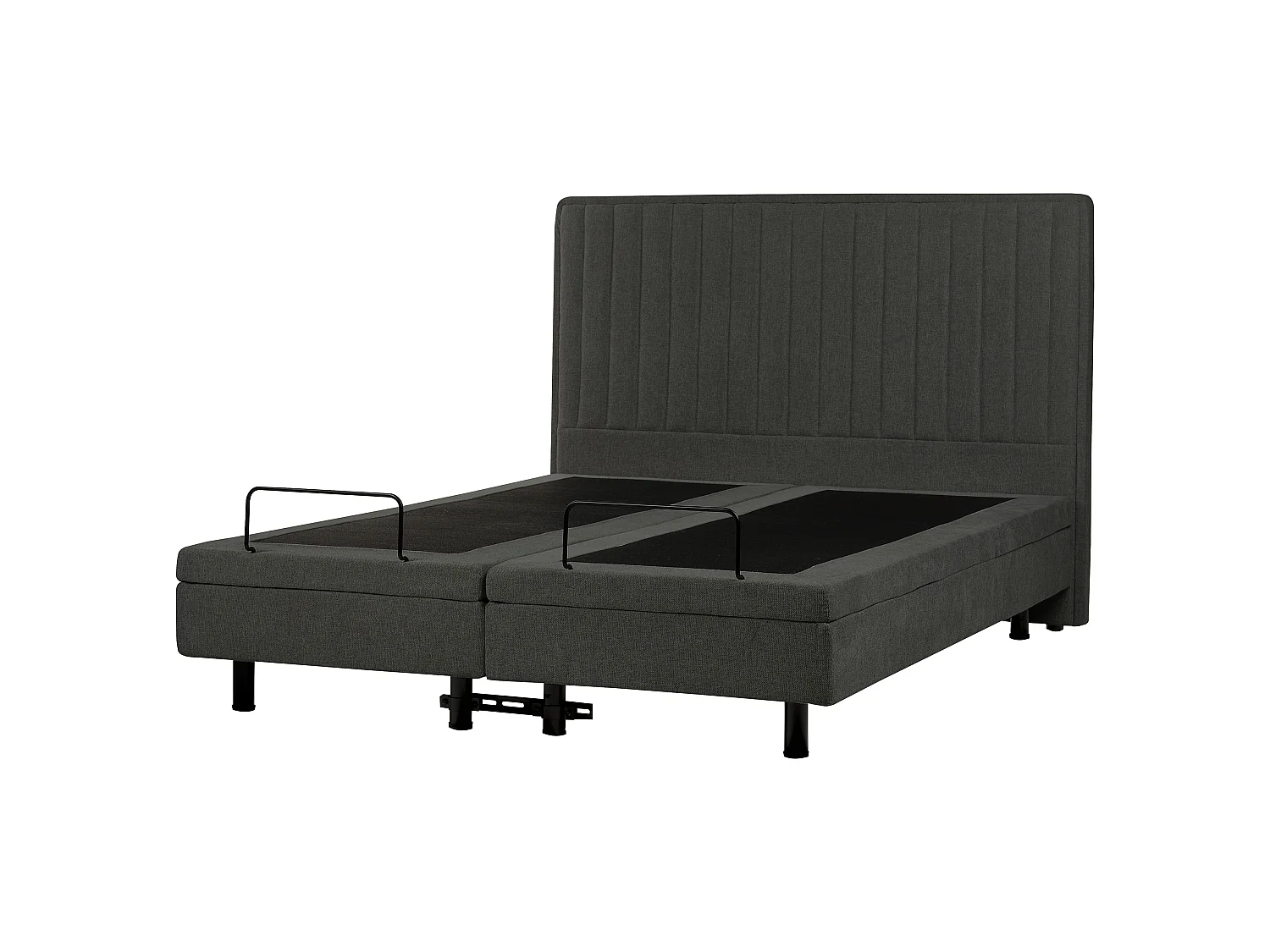 Letto regolabile Tessuto DUKE II 160 x 200 cm Grigio scuro