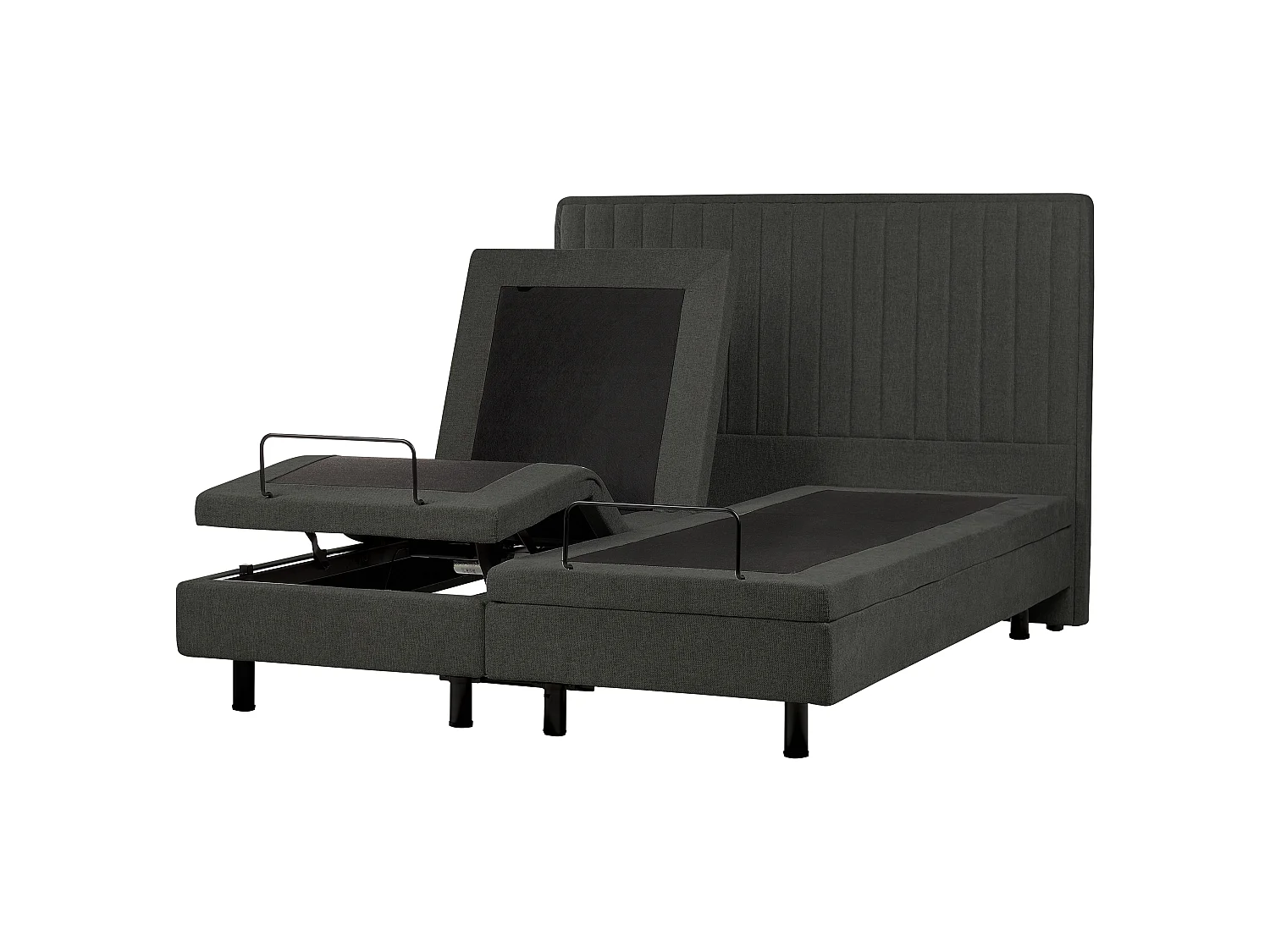 Letto regolabile Tessuto DUKE II 160 x 200 cm Grigio scuro