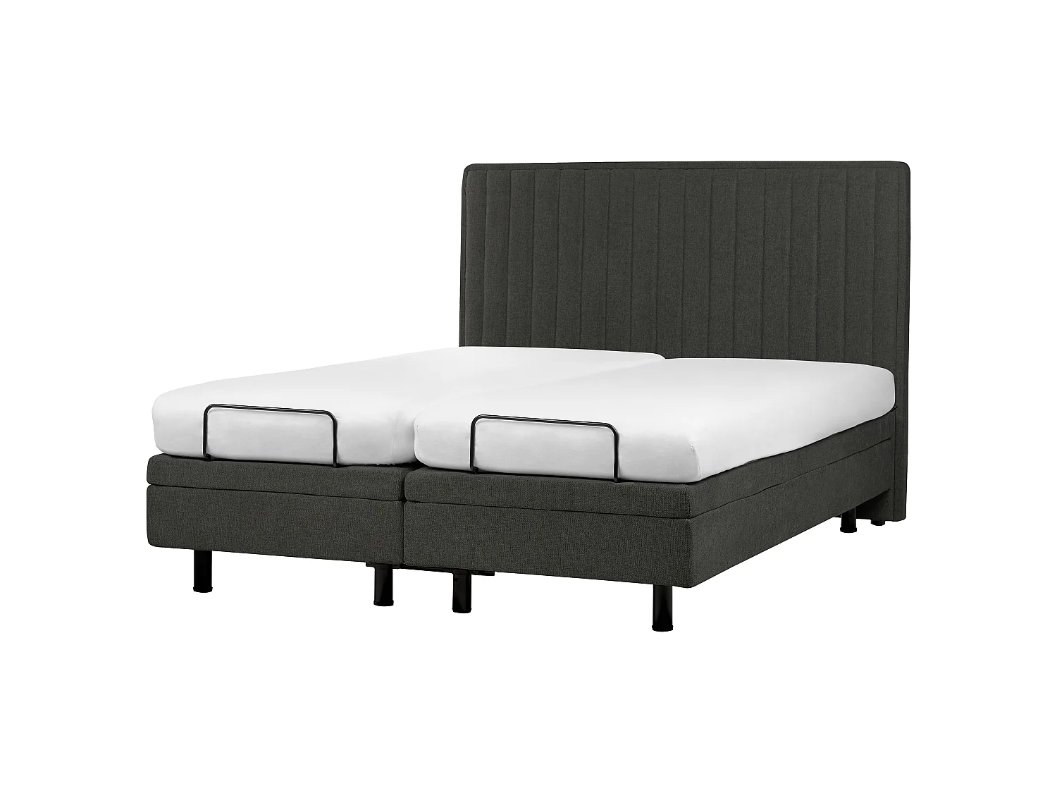 Letto regolabile Tessuto DUKE II 160 x 200 cm Grigio scuro
