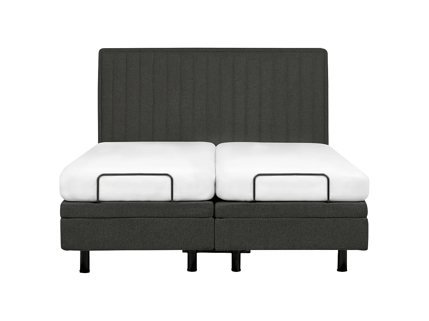 Letto regolabile Tessuto DUKE II 160 x 200 cm Grigio scuro