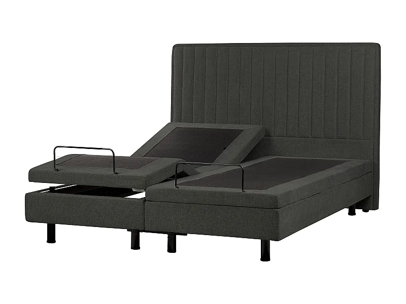Letto regolabile Tessuto DUKE II 160 x 200 cm Grigio scuro