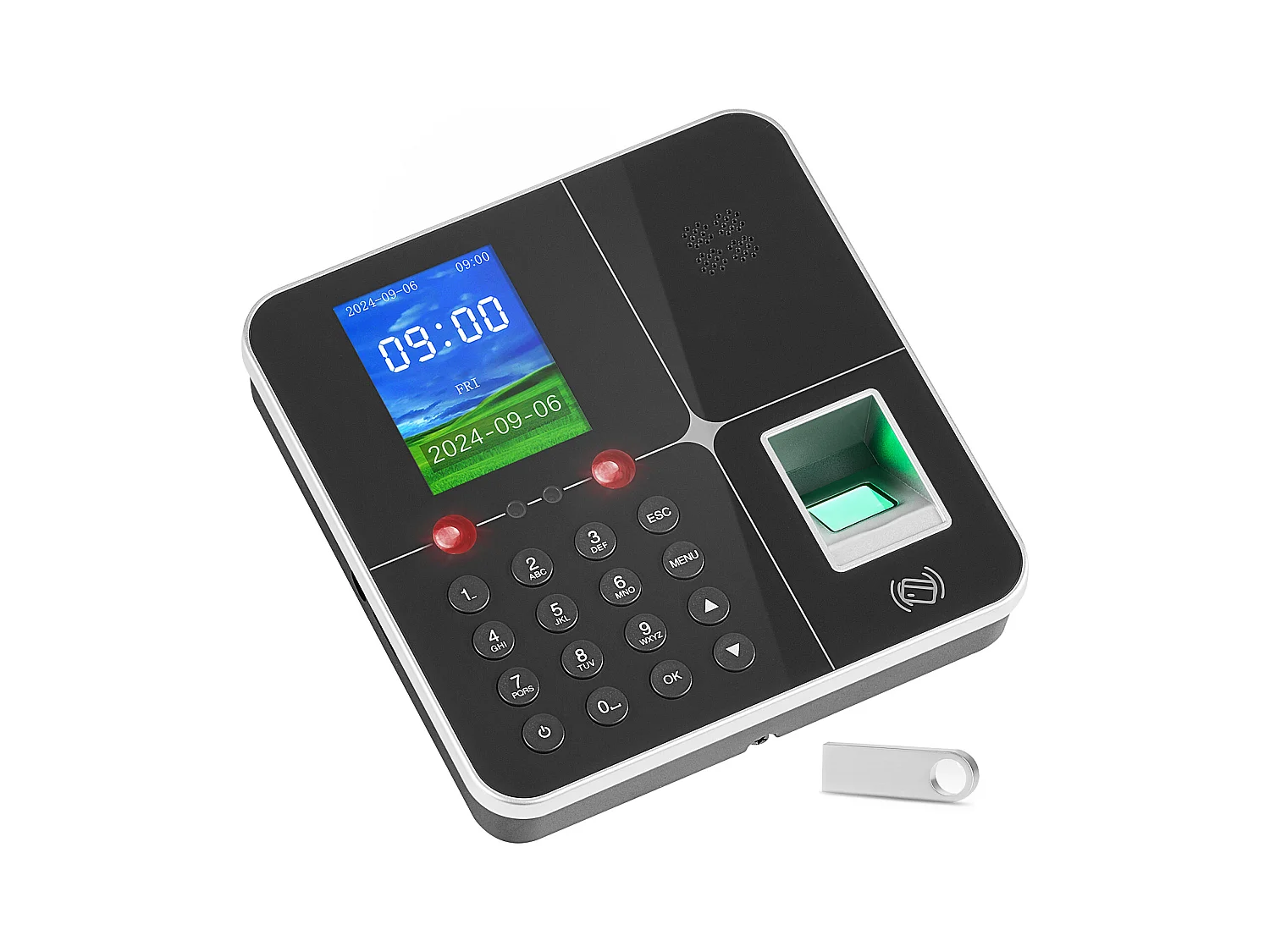 Orologio Marcatempo Biometrico, SucceBuy Orologio Marcatempo Biometrico con 100.000 Registrazioni, Macchina per la Rilevazione delle Presenze dei Dipendenti