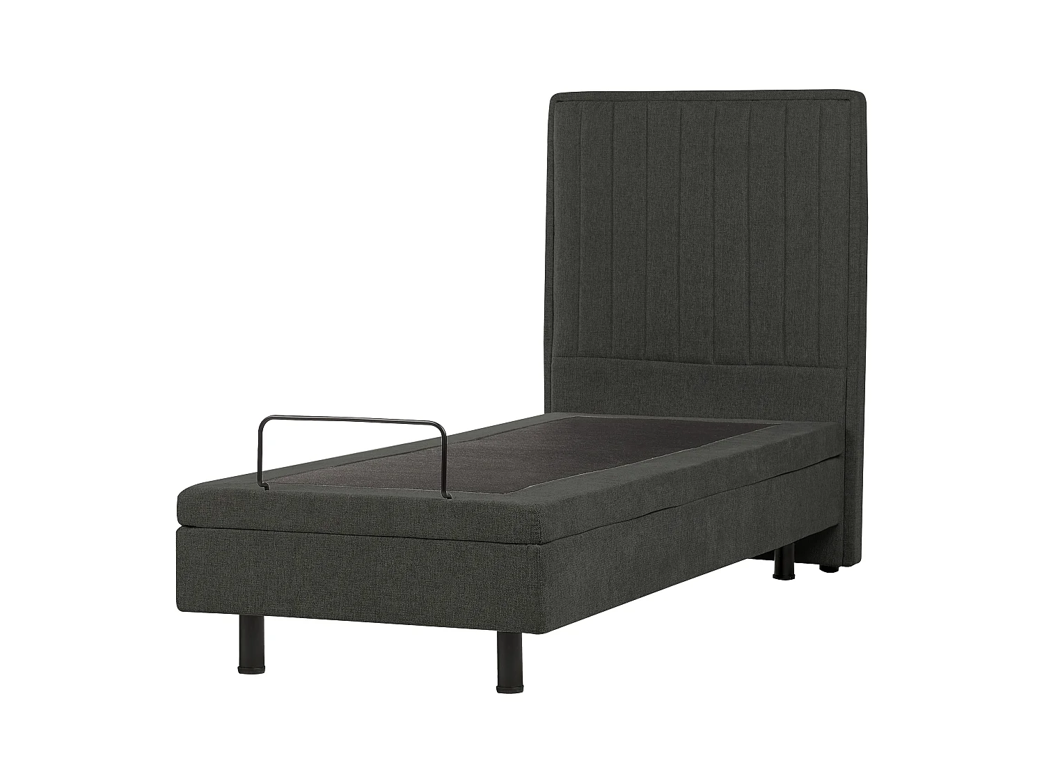 Lit réglable Tissu DUKE II 80 x 200 cm Gris foncé