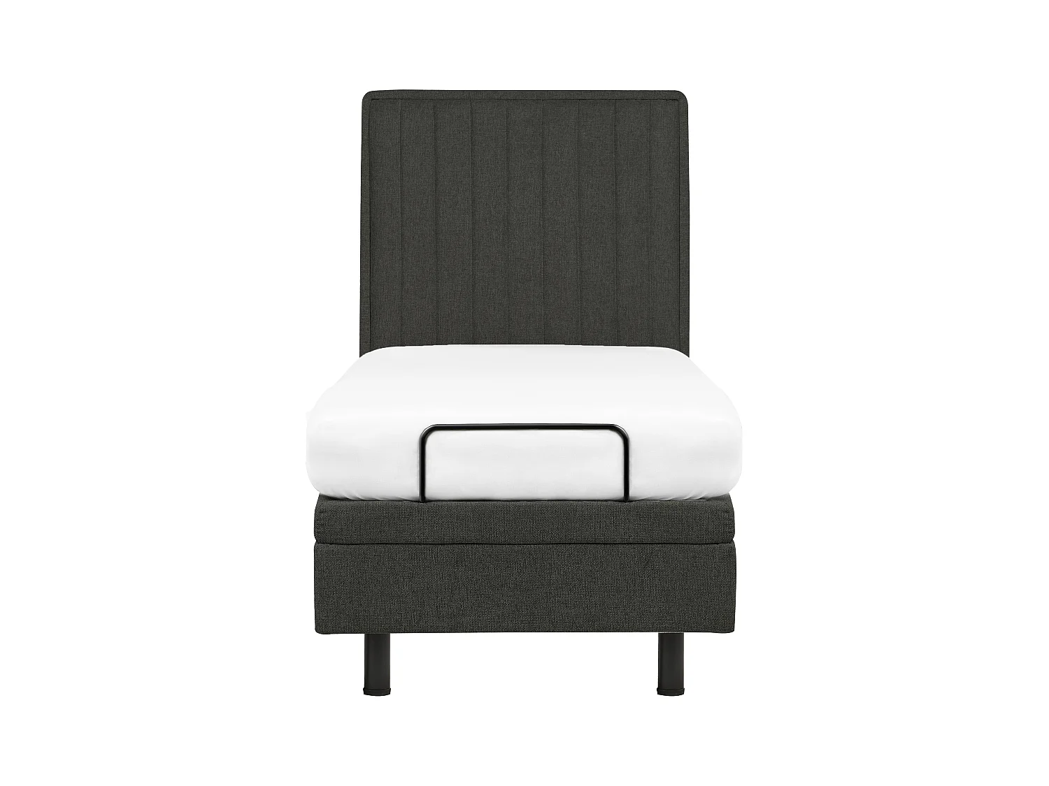 Lit réglable Tissu DUKE II 80 x 200 cm Gris foncé