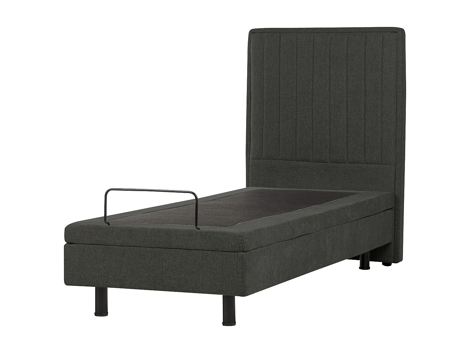 Lit réglable Tissu DUKE II 80 x 200 cm Gris foncé