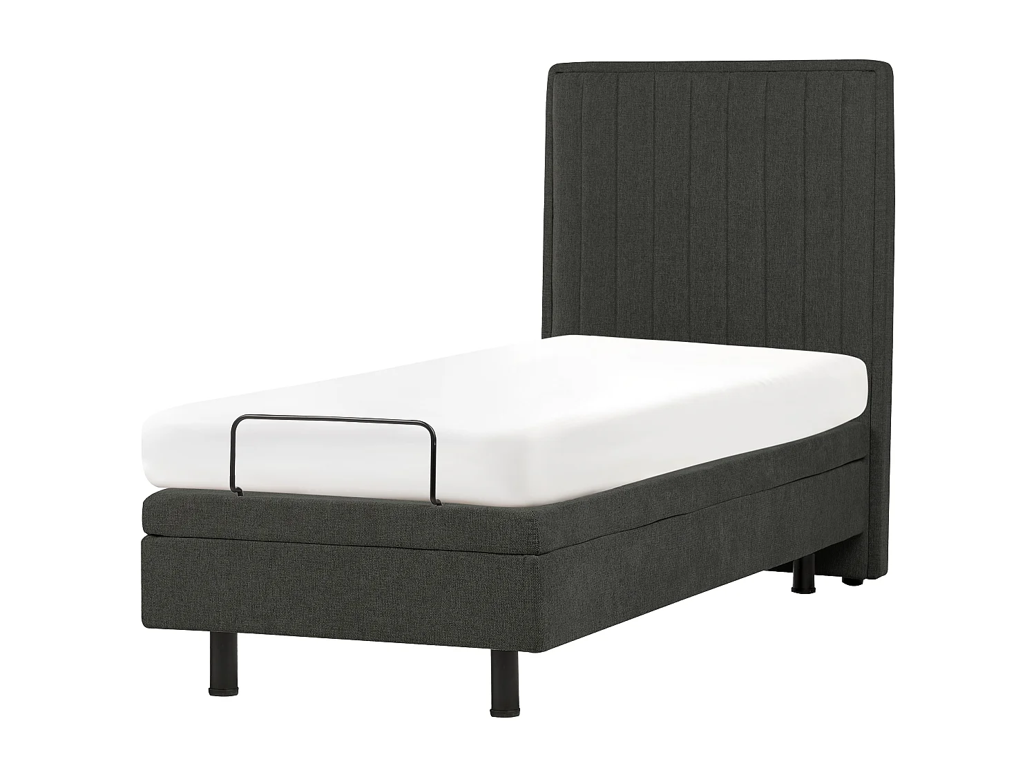 Lit réglable Tissu DUKE II 80 x 200 cm Gris foncé